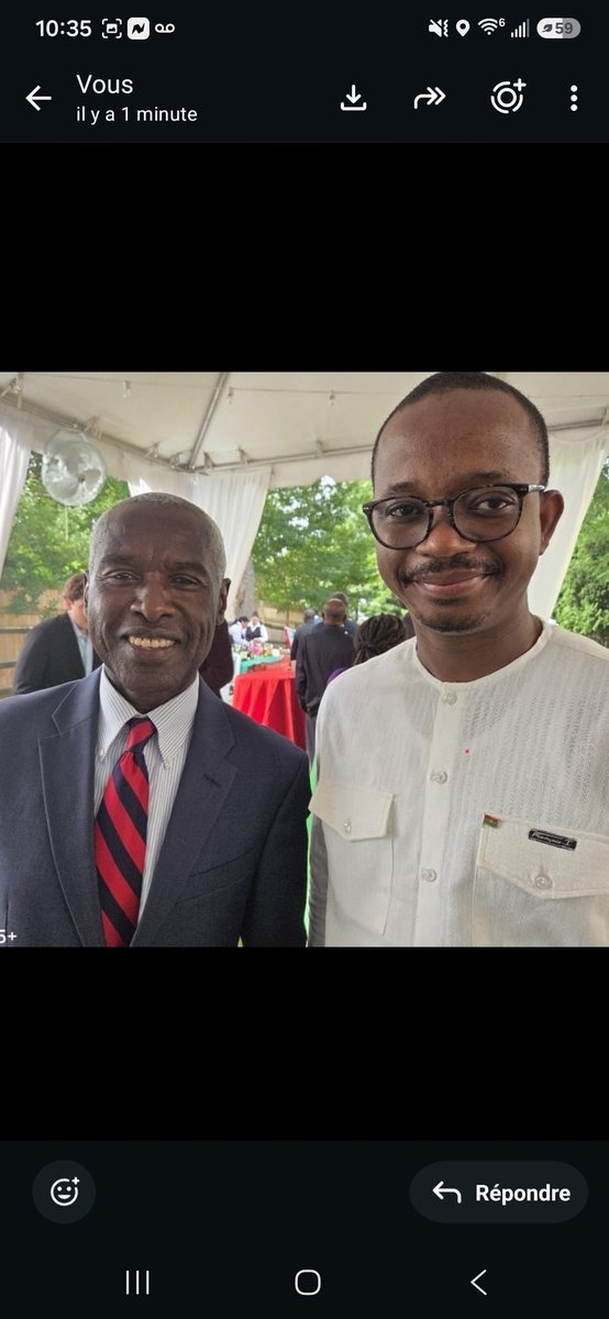 berengertsome's tweet photo. J'ai eu plaisir à rencontrer ce week end à D.C au cours d'une cérémonie l'ancien ambassadeur des USA à Ouagadougou, Tulinabo S. Mushingi, 10 ans après. https://t.co/lpSa1vIBJF