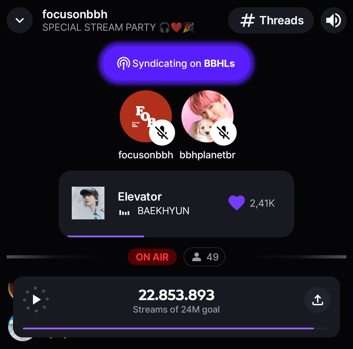 FocusonBBH's tweet photo. 💖 BAEKHYUN SOLO DEBUT PARTY 🎉

Finalizamos o primeiro dia de Stream Party e agradecemos a todos que participaram e lembrando que amanhã tem mais!

Muito obrigada @bbhplanetbr, @byunversemx e @baekhyun_mty por aceitarem nosso convite e participarem conosco 💖

Lembrando que o nosso canal continuará ligado! Juntem-se a nós no Stationhead 🎧

📻 https://t.co/HdPz5LzIoa 
📻 https://t.co/xcZFXl9ur8

@B_hundred_Hyun #BAEKHYUN #백현 @BAEKHYUN_INB100 @_baekhyun_JP