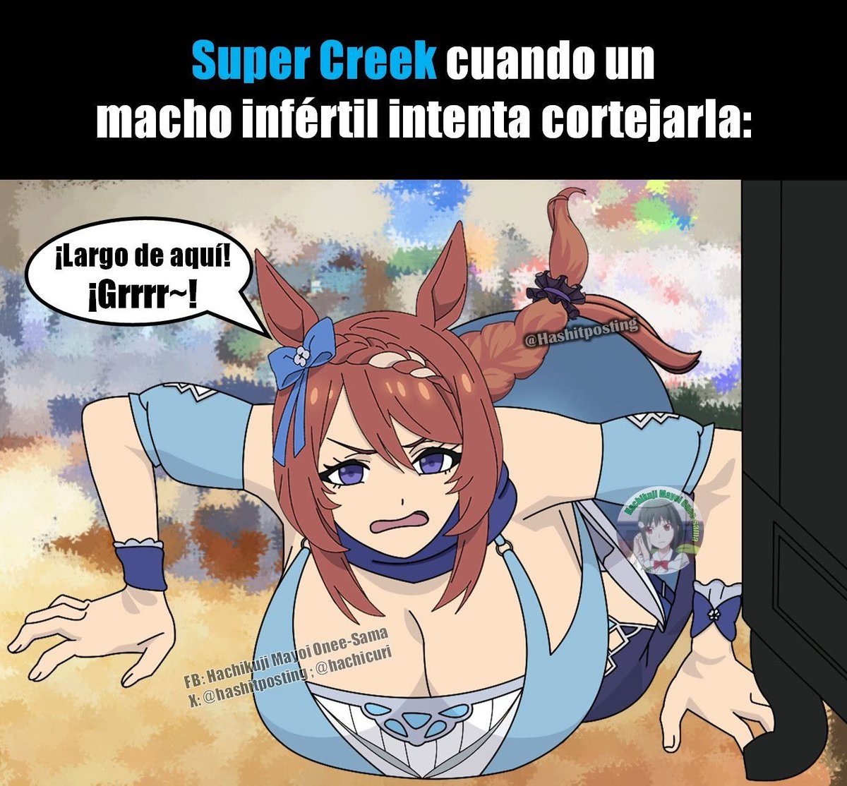 hachicuri's tweet photo. Dicen que reacciona igual cuando le sugieren usar la pastilla anticonceptiva después del Umapyoi.
#umamusume #supercreek #curi #curimusume https://t.co/kzVGtkurXp