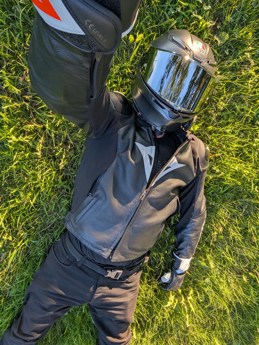 GrayDogHunting's tweet photo. Laying back in the grass and the sun, enjoying being a sweaty geared DILF pup. Needed someone to peel my gear off after this ride. https://t.co/O5SMn2Rb8O