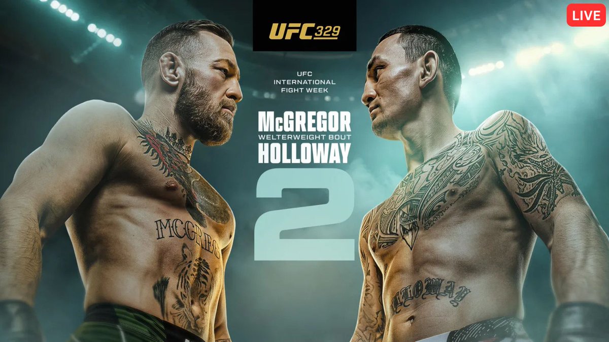 ufc329_live's tweet photo. __**&amp;&amp;🏆 UFC 329 lIVE sTREAMS
👊 McGregor vs Holloway 2 🌍 en vivo | en directo | diretta

📺 Watch LIVE 👉 https://t.co/Me0aZqoR1d

🔥 Royval vs Kavanagh
🔥 Green vs McKinney
#UFC329 #MMA #FightNight https://t.co/pPAWI4gUuC