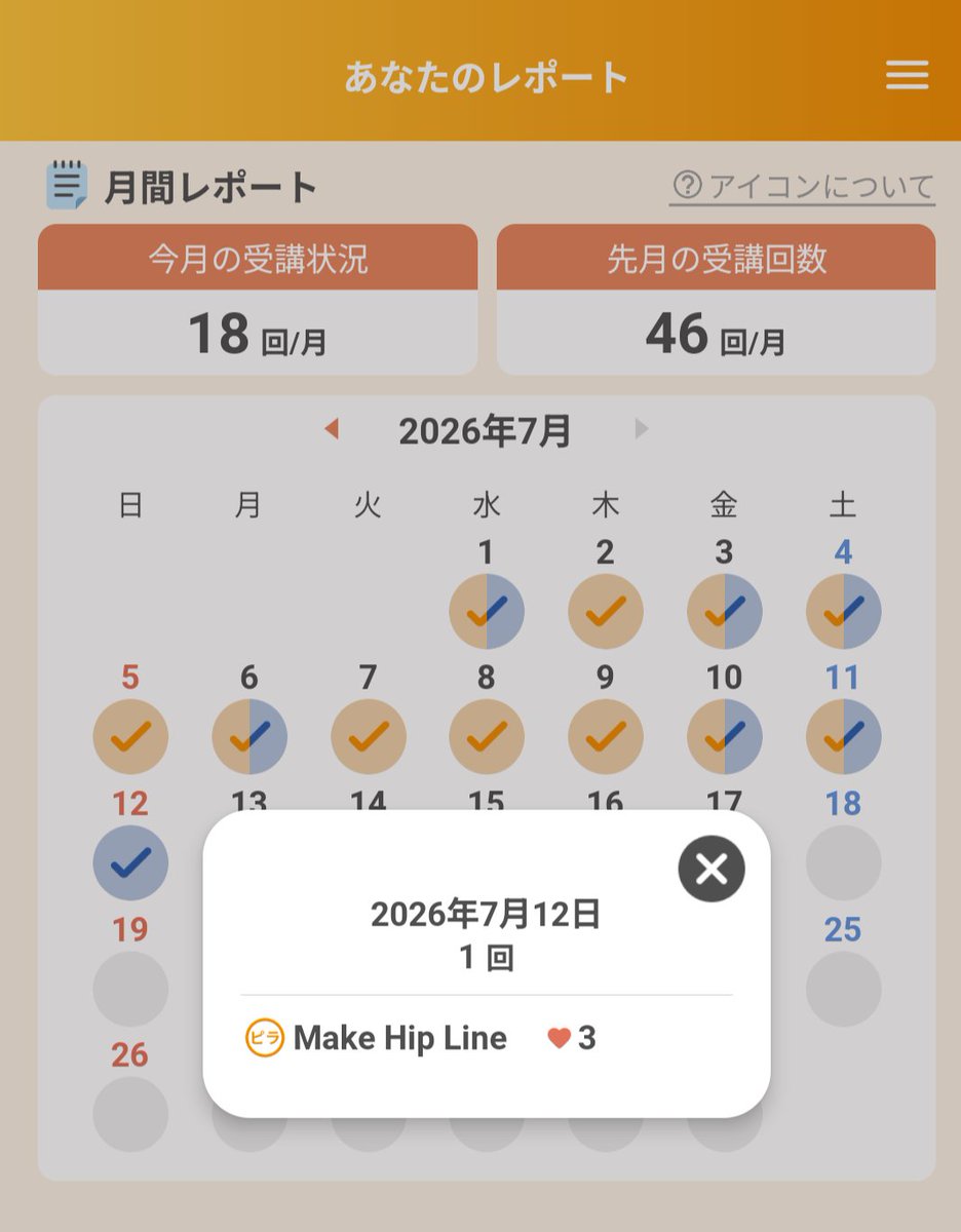 LAVALOVER5's tweet photo. 2026/7/12-1 Wt.+2.1kg
#MakeHipLine 20th
#Rintosull
117kcal #Huawei #Band10
229th #マシンピラティス
1台🈳
朝イチ🎥からの #リントスル トレーナーIR2回目
始める前の解説が秀逸👏🏻 🛵の重心のかけ方に発見あり
ベルトつけて足屈伸開閉却でのAdjust抜群✨️
みぽりん超えたかも⁉️
#ホットヨガLAVA https://t.co/BAQQnGBYUG