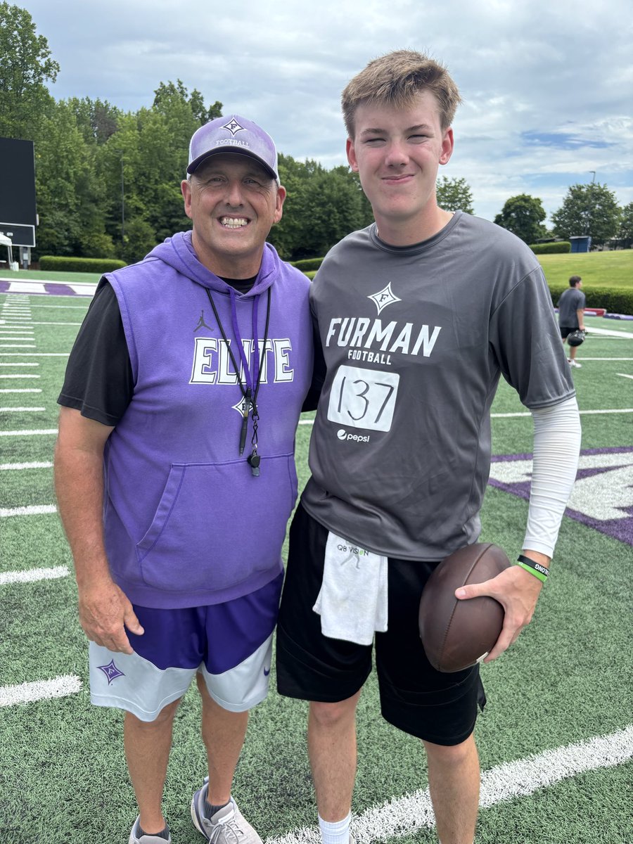 JudeAshley615's tweet photo. Great time today @PaladinFootball .  Great coaching from a quality program. https://t.co/py3VLWl1J5