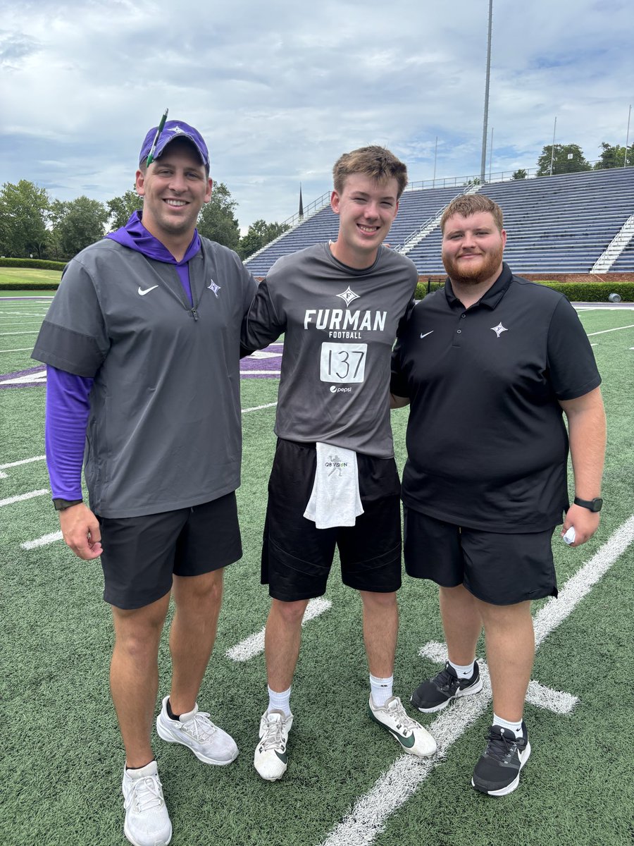 JudeAshley615's tweet photo. Great time today @PaladinFootball .  Great coaching from a quality program. https://t.co/py3VLWl1J5