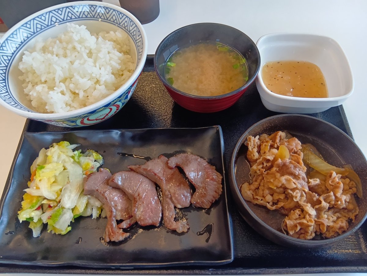 quest_japan's tweet photo. 禁酒3日目
#牛たん・牛皿御膳
#吉野家 https://t.co/oTcp0BE6yp