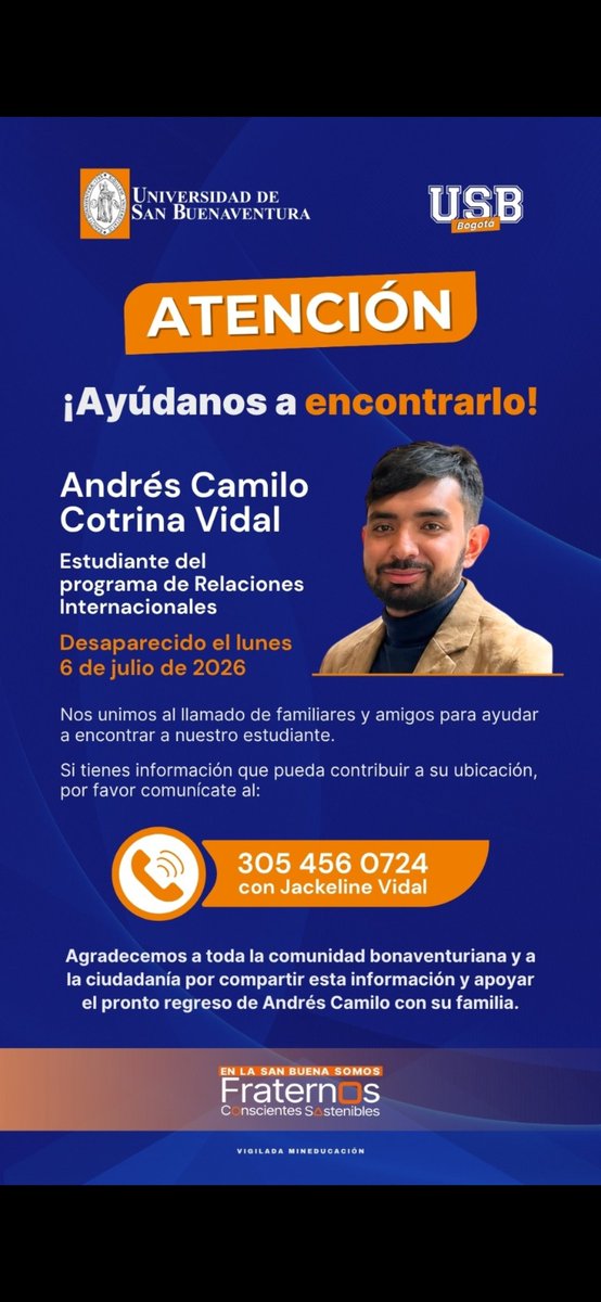 KjSantamariar's tweet photo. @lafm ¿Donde está Andres Camilo?

#Andres https://t.co/UFUc8n39ON