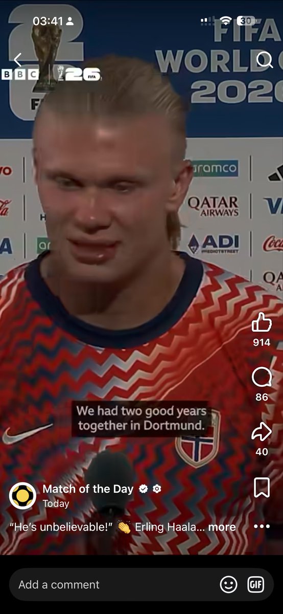 DanielL12813095's tweet photo. @alfiehaaland “what a credit your son @Erling not only one amazing football player, but humble in defeat and great interview. We get the pleasure to watch such a great player in England! Thank god he won’t be playing my team for a long time! Erland your a gem keep being you https://t.co/Wvh48fg0E9