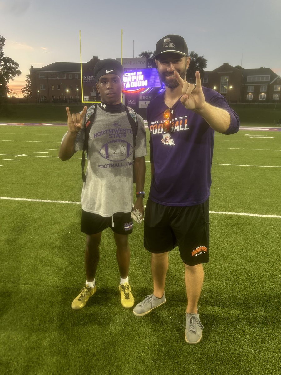 LaChucky1k's tweet photo. Had a Great Camp at @NSUDemonsFB and was greatful enough to have 1on1 conversations with the coaches
@CoachNBJoseph @CoachStew_NSU @CoachTWach @CoachMoeNWST @jerryphillips30 @easton_football @coach_tblack  @PrepRedzoneLA @LAvsAllYall @garlandgillen https://t.co/l4ZJlICCUI