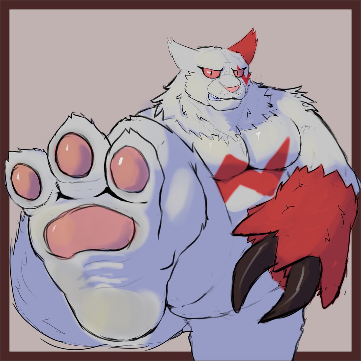 Sockspectre's tweet photo. I think Zangoose is kinda cool~... https://t.co/QCejzQRpIK