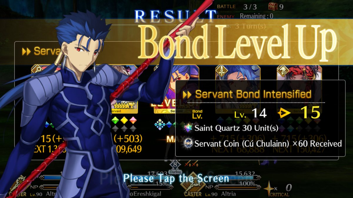 Cuno_F's tweet photo. A lot is happening this anniversary, one thing for sure. I’m glad I was able to get Space Eresh NP5! 
I leveled both Bartholomew and Space Ishtar to level 120 and my husband finally reached max bond ❤️🫶 
Couldn’t be happier
#FGO #FateGrandOrder https://t.co/RwDOxS3skI