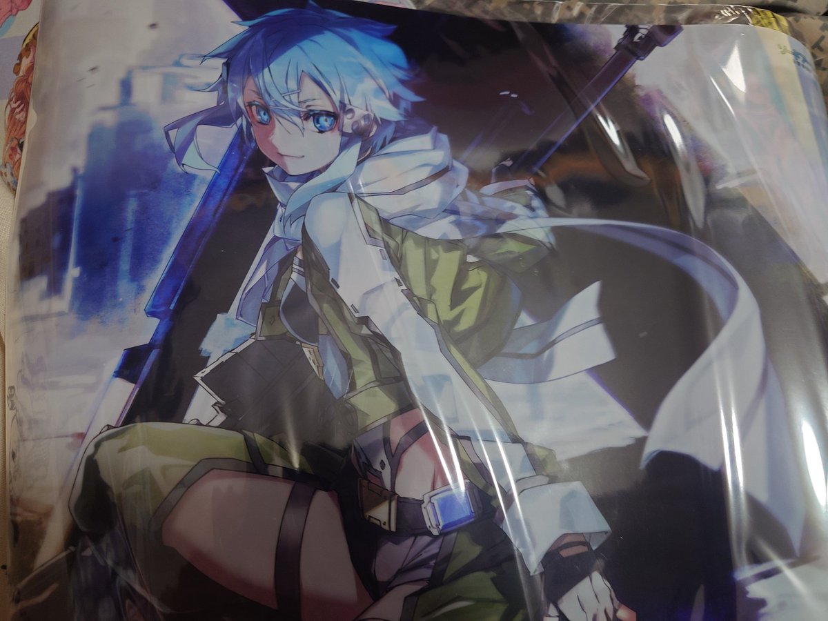 そういえばSAOくじ再販版 届いてた。クリアポスターばかりだけど