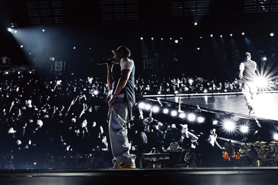 big_business_'s tweet photo. JAŸ-Z's special guests so far for night one and two at Yankee Stadium 🗽

Night 1:
👤 Beyoncé
👤 Blue Ivy
👤 Nas
👤 Memphis Bleek
👤 Jaz-O
👤 Alicia Keys

Night 2:
👤 Eminem
👤 Pharrell Williams
👤 Slick Rick https://t.co/b6cvp4ZcBq