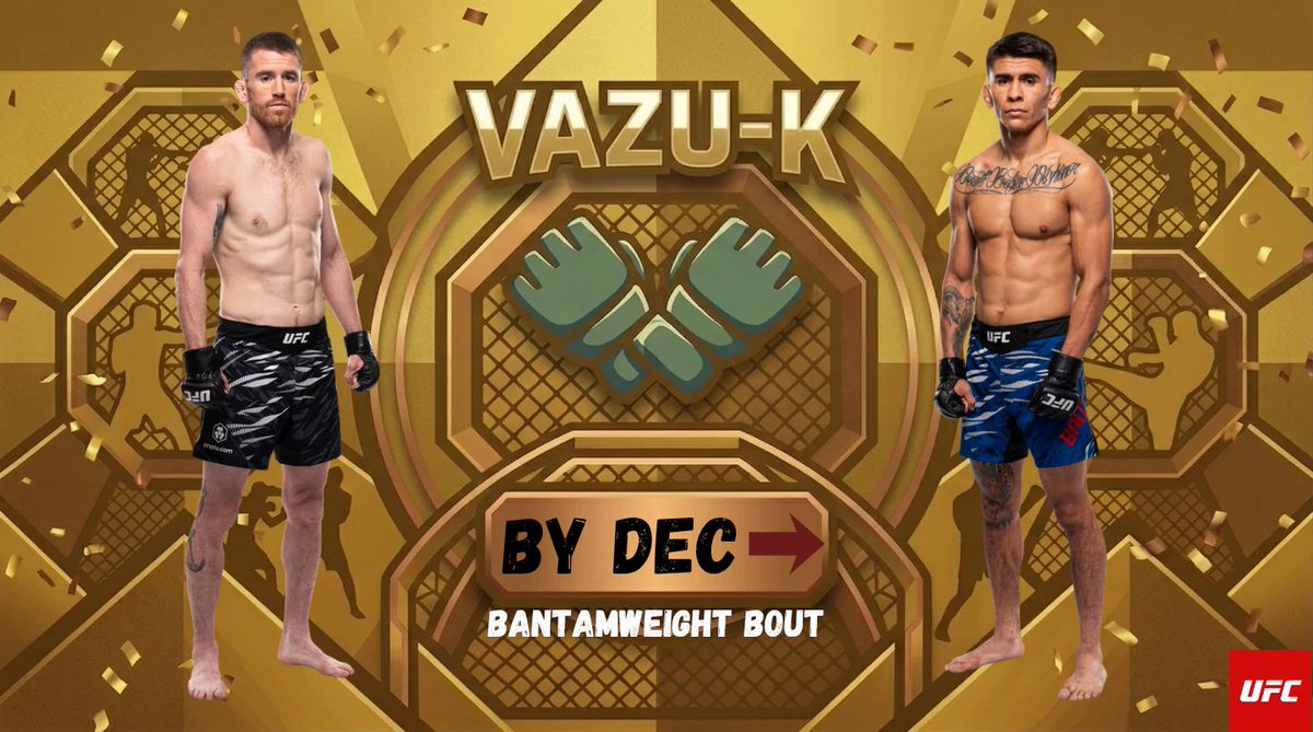 Vazu_K's tweet photo. 🚨 Bautista se lleva la victoria‼️ 
Pelea extraña pues en el primer round Cory sufrió una lesión en su rodilla pero Mario no sacó ventaja de esto y tuvimos una pelea descafeinada hasta el tercero dónde Cory sufrió un knockdown pero supo sobrevivir.
🤔 Qué les pareció está pelea?
#UFC329