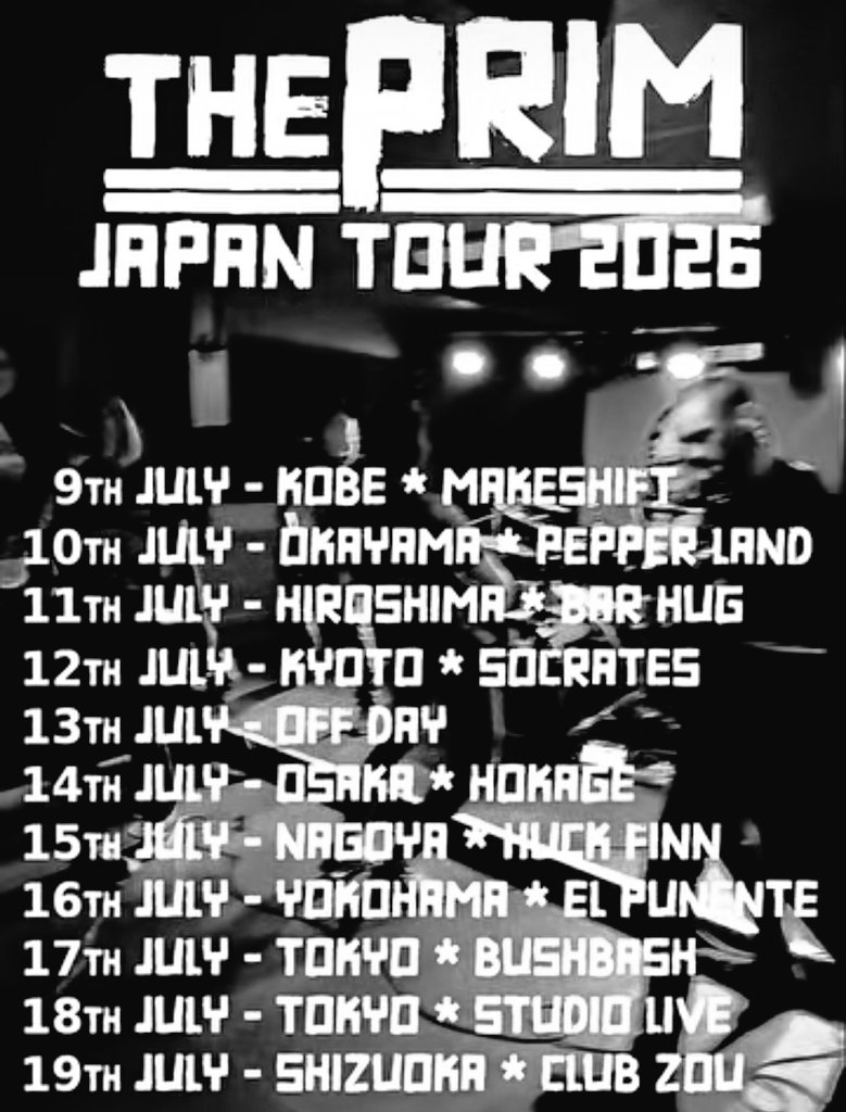 GrindFreaks's tweet photo. 【Low Charge Gig】
ドリンク代込1000円
　7月15日(水)
■GRIND FREAKS■
-Bloody Benders Japan Tour-
at Huck Finn
open/19:00 
start/19:15
charge/¥1000(1drink付)
当日券のみ
-Act-
■Bloody Benders(Mexico)
■The Prim
(Powerviolence/Germany)
■Gorgons
■血ミドロ
■寄生虫 https://t.co/8r8hFryKls