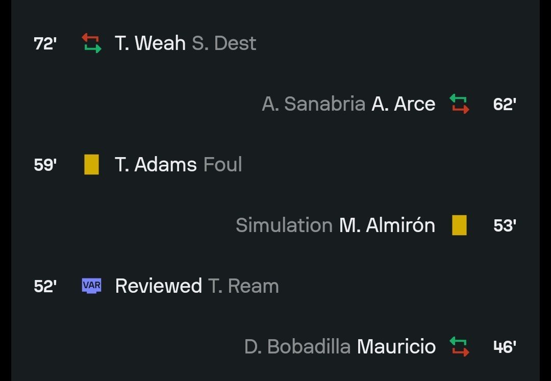 Hardewalest's tweet photo. @Flickxball Just incase any ronaldo fan try to gas light u guys, show them this that Almiron also got yellow for diving/simulation https://t.co/0cbnzyutic