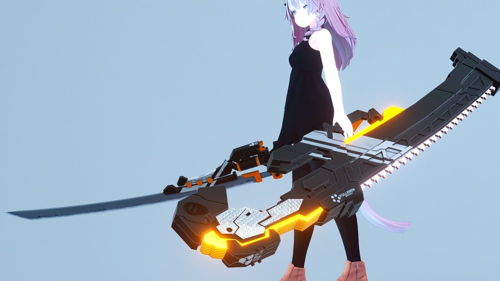 IncIrregulars's tweet photo. 『IRREGULARS STUDIO』最新作
#VRChat 向けオリジナル3Dモデル
◤          Spitfire
   -スピットファイア-◢
　　　販売開始

MA対応のチェーンソー機能がついた鞘に格納された
炎の大太刀

Vket開催と販売開始に合わせてRPキャンペーン開催🎁
3名様 + 100RT毎に+1名に
『IRREGULARS STUDIO』で販売している
好きな商品を一つプレゼント！
#IRREGULARS
商品詳細
ギミック＆キャンペーン詳細はリプへ