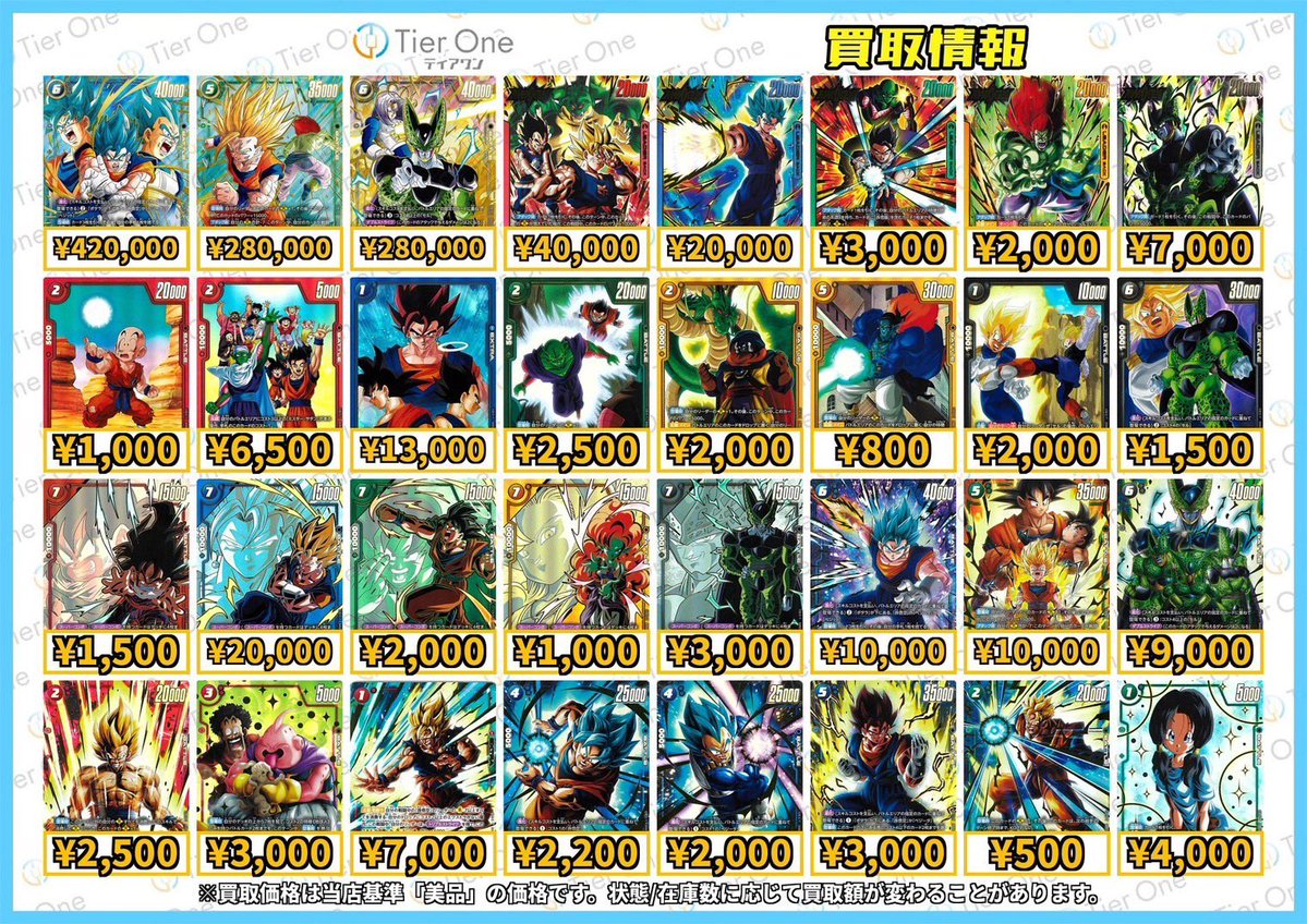 ドラゴンボール 買取情報】 【FB10】CROSS FORCE買取表更新しました