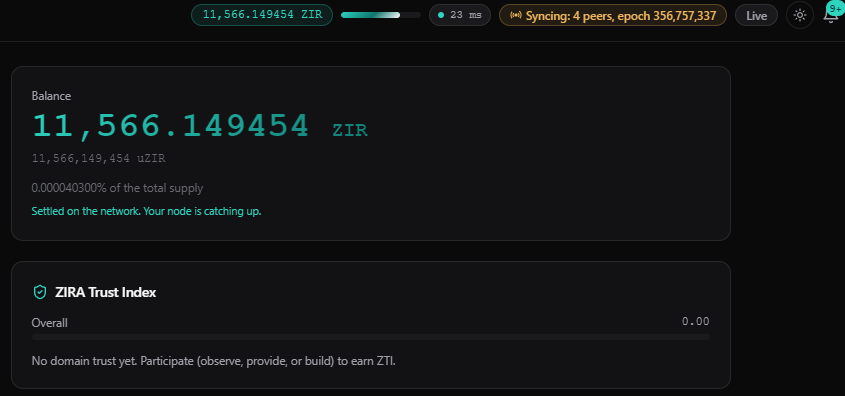 EverythingsFix's tweet photo. Testing ZIRA. Easy setup, no mining pool required. Just install the app, enable Mining, and let the node run. Earned around 11K ZIR overnight. @zira_network #ZIRA #DePIN #AI https://t.co/tPlkZxWwly