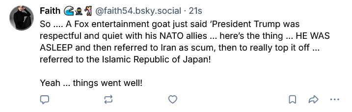ritchiepage2001's tweet photo. Trump Says He’s Been President Three Times
https://t.co/Lu0qFrwoZ5
Karoline Leavitt mocked as critics spot moment Donald Trump 'took a nap' during meeting
https://t.co/S7vF3QXVIY
#Project2025 #TechBros #CorpMedia #Oligarchs #MegaBanks vs #Union #NoDAPL #BLM #Humanity #FeelTheBern https://t.co/bxj6Qq8xyJ