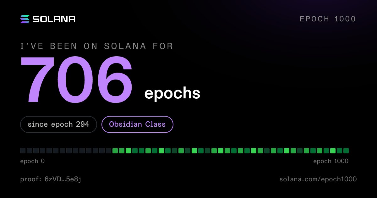 consultorjj8a's tweet photo. I've survived 706 Solana epochs - OBSIDIAN CLASS.

https://t.co/Ba9Tp9kZTN https://t.co/YSAZpo6Jbw