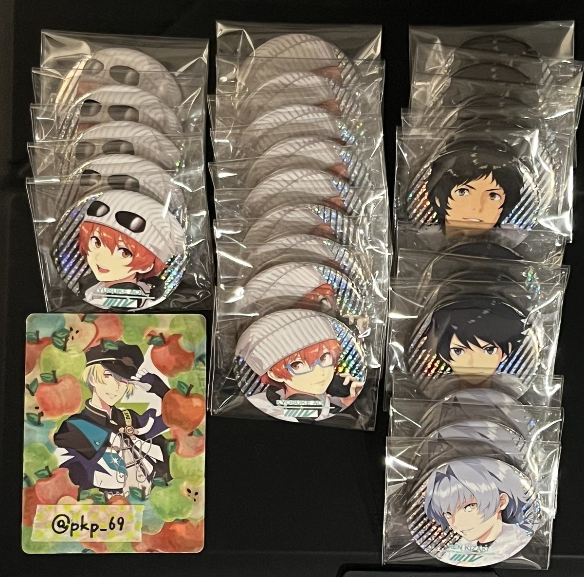pkp_69's tweet photo. 【交換・仮約束】アイドルマスターsideM FiFS展 EXTRA トレーディング 缶バッジ Vol.1等身 white 白

譲》悠介5、享介9、道流5、タケル3、漣3、雨彦8、クリス5、秀1、百々人3、鋭心7

求》 想楽

郵送or立川駅周辺手渡し
事後通販分との仮約束も可能です(+40〜購入予定)

↓ https://t.co/1FzQxCAdrm