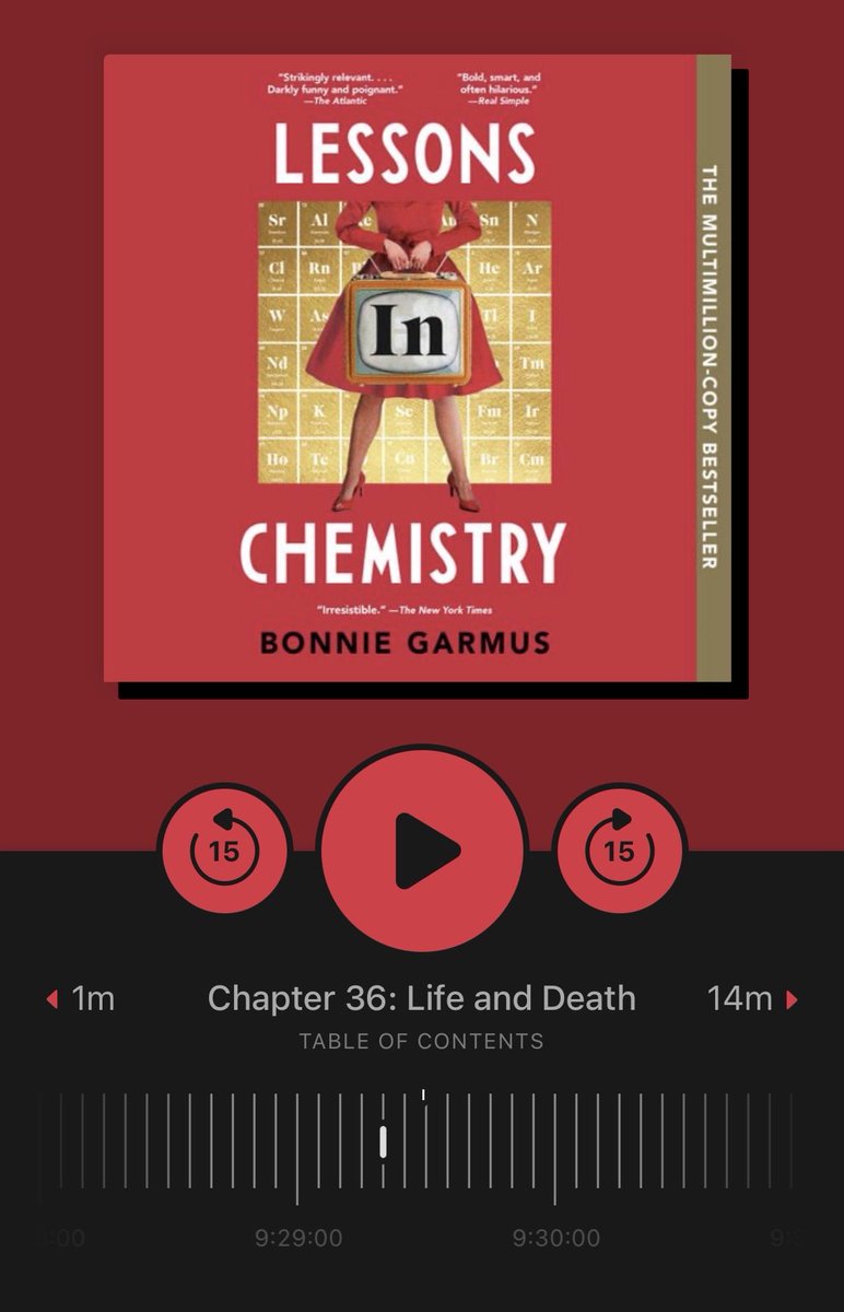 deadstarstoo's tweet photo. on audio, I have lessons in chemistry (bonnie garmus) which I have ignored for a long time but I’m finding very entertaining. I’m one gardening afternoon away from finishing it but I can already tell it’s my fav for the month https://t.co/oL9Irt9lts