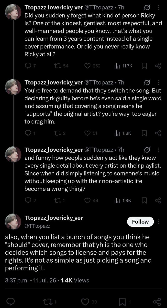 r0lip0li's tweet photo. Cancel me call me sinophobic or a hater idgaf but dis is exactly wat concerns me sm cuz these 2 r his biggest cn fanaccs and they're CONSTANTLY dismissing and belittling g fans concerns and even mocking us. Wat if ricky sees their shit and also thinks it's np and don't learn? https://t.co/59vokcJ6MH