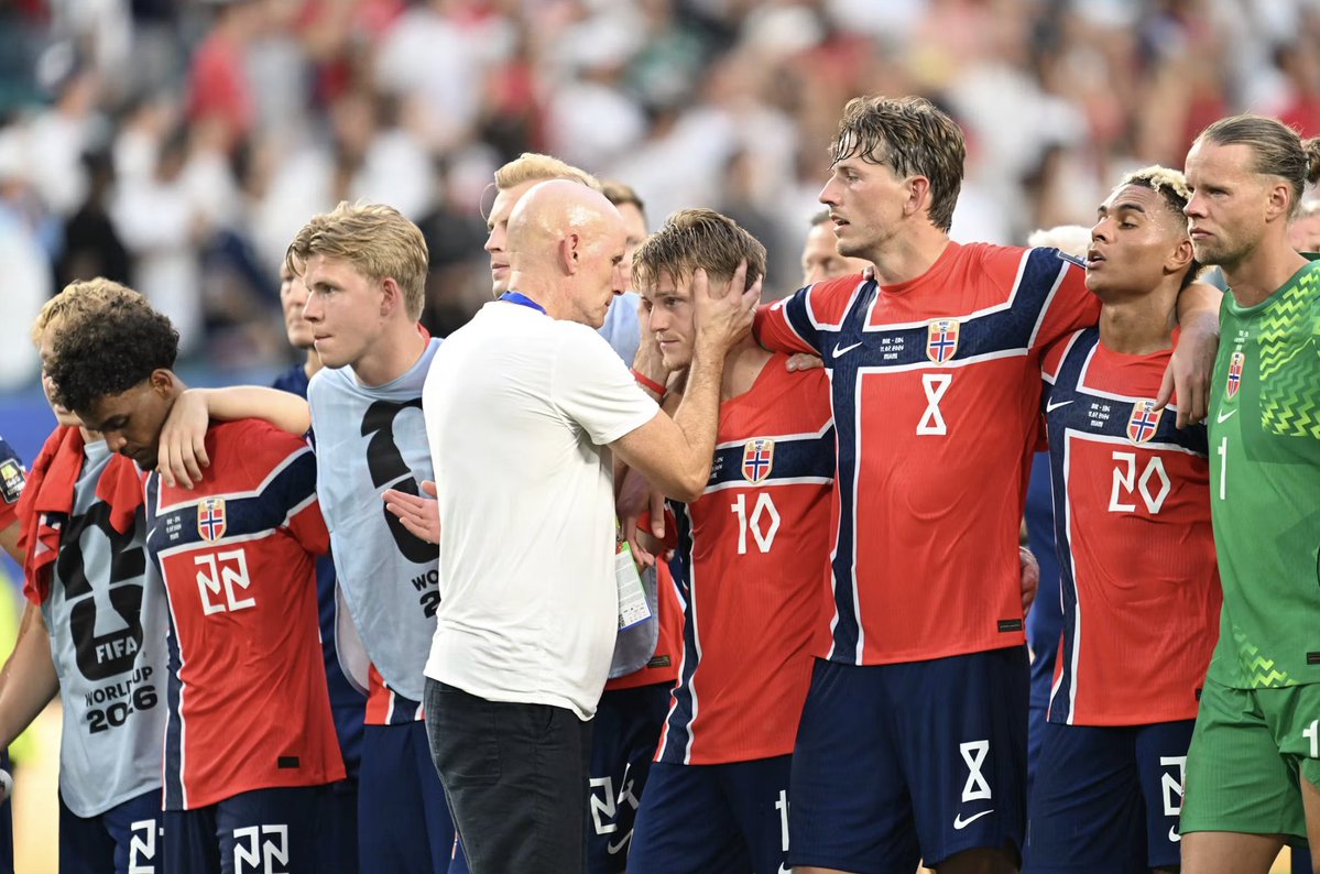 norwegianesc's tweet photo. Norway's national team has already been invited to meet the King of Norway. Not to be criticised, but to be thanked and honoured for what they achieved. The team lands back in Oslo on Monday morning, where the whole country will be waiting to welcome them home. They may be out of the World Cup, but they return as heroes!