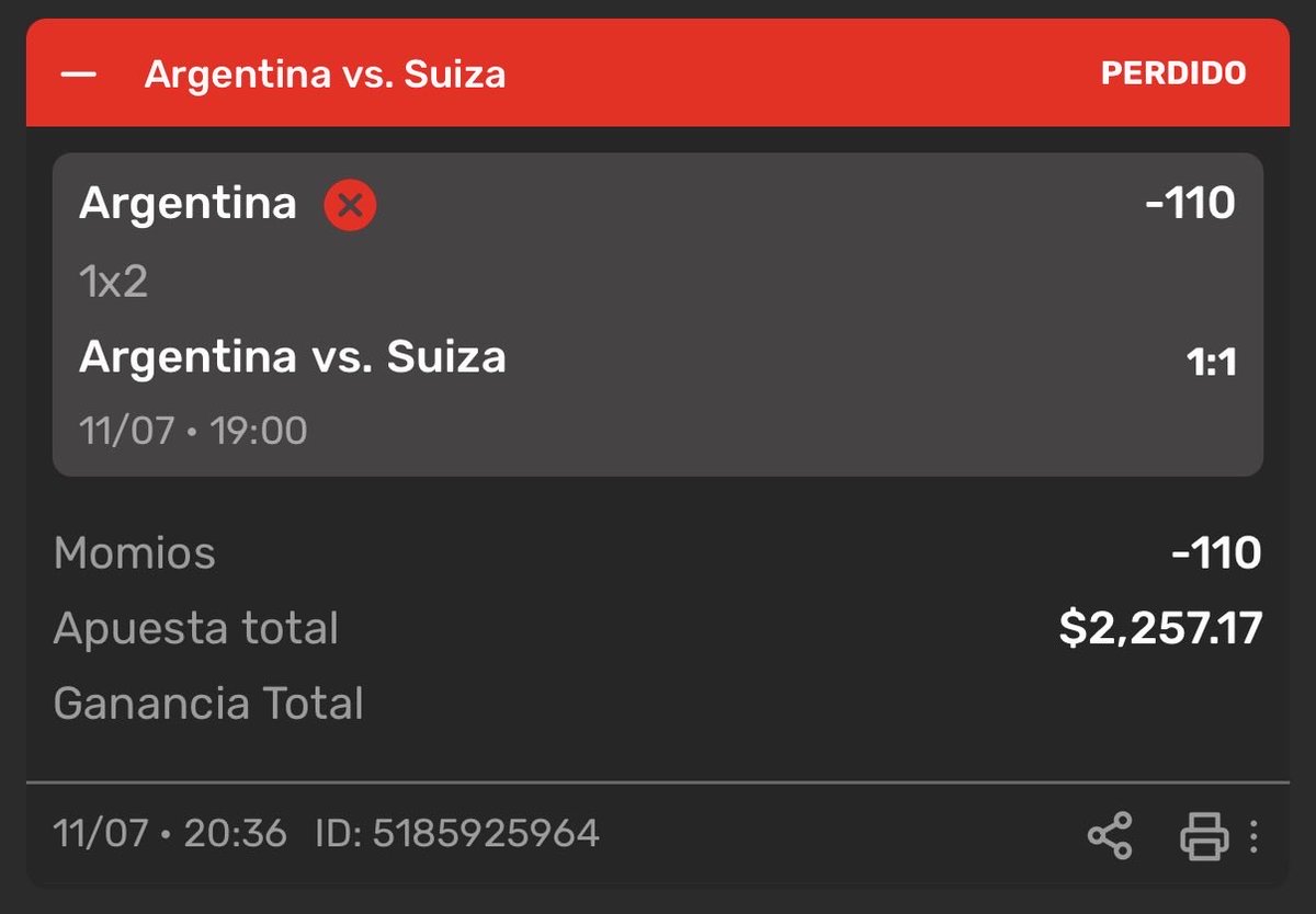 Jonsanch10's tweet photo. @ChapitoApuestas En el segundo pick Argentina lo metí cuando mandaste tu paso 2 y para no arriesgar tanto lo metí con Inglaterra pero salió peor, lo peor es que con ciega confianza le metí más al ML de Argentina por tener exceso de confianza, y mañana aquí está su reposición https://t.co/Mv922UrrBi