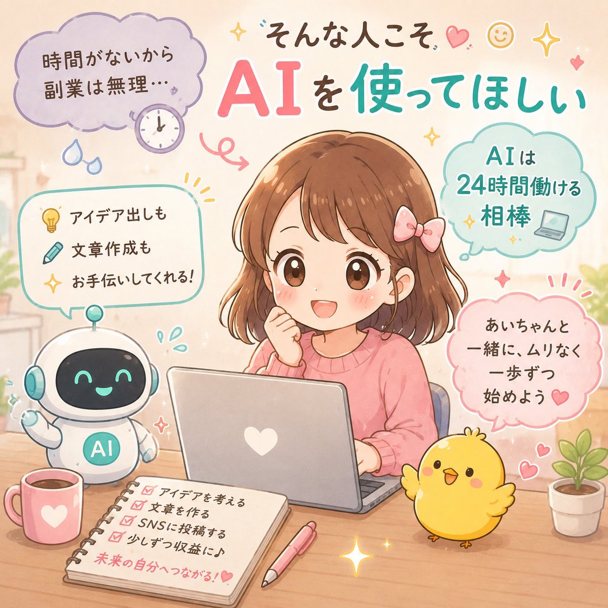 🌸 あいちゃん｜AI副業0→1応援団 tweet media