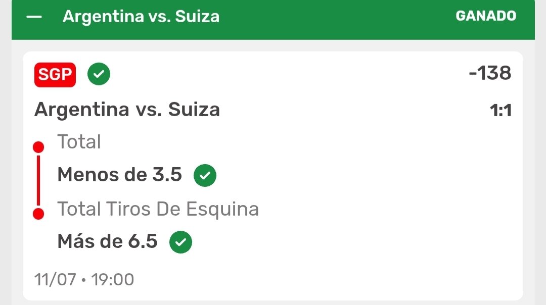 SMPicks777's tweet photo. GANAMOS✅️✅️✅️

Hoy nos fuimos 2 de 2 chingones, facil y Sencilll

🚨 | PICK DEL MUNDIAL 2026 | 🚨 

🇦🇷| Argentina vs Suiza |🇨🇭

Pick: Under 3.5 goles + Over 6.5 Corners

Probabilidad Nuestra: 69%
Probabilidad del Mercado: 58%
EV:+11% (Aprox)

Cuota: -138
Stake: 3U

#argentina #Messi #mundialdefútbol2026