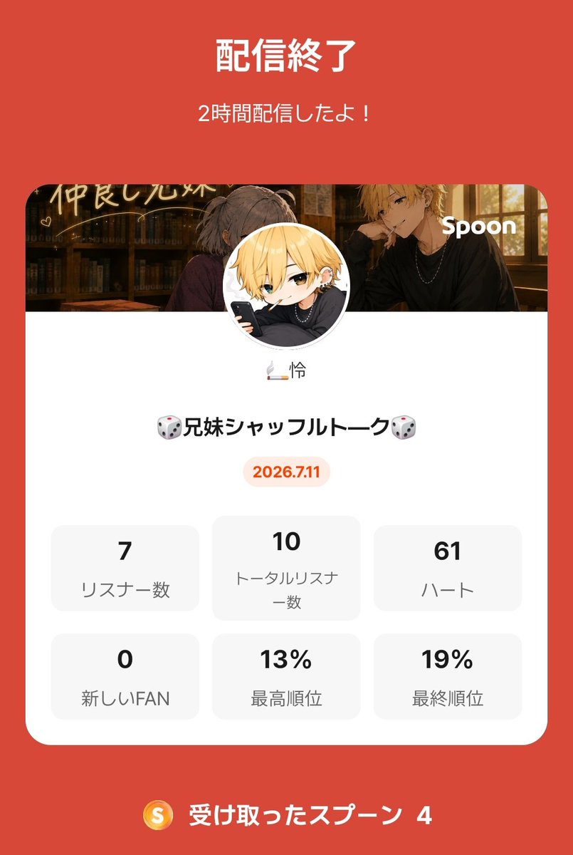 Rei05235's tweet photo. 昨日のシャッフルト―ク来てくれた方々ありがとうございました‼️

兄妹共々何かを失った気がしますw

まだ日付は未定だけど来月8月の
兄妹シャッフルト―クもお楽しみに！ https://t.co/l28ZCEZl40