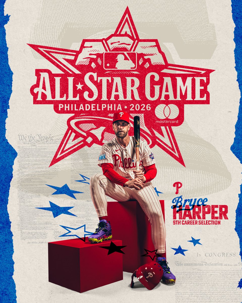 Phillies's tweet photo. The Showman is set to take the stage at the All-Star Game 💫 https://t.co/fcvuS05Gx5
