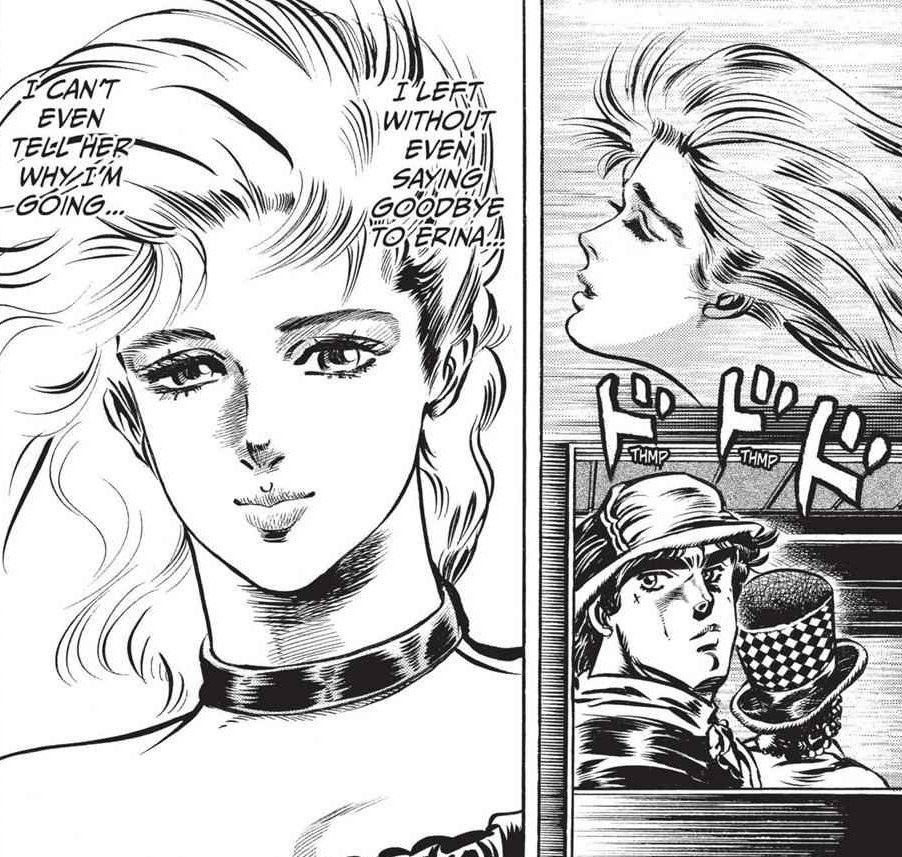 giogioruno's tweet photo. @DioBackflipcool He kinda is canonically, He had sex before marriage + he remembers Erina like this,  Considering that women letting their hair down was basically considered lewd in the Victorian era… yeah 😭 https://t.co/GzFXVSIA8X