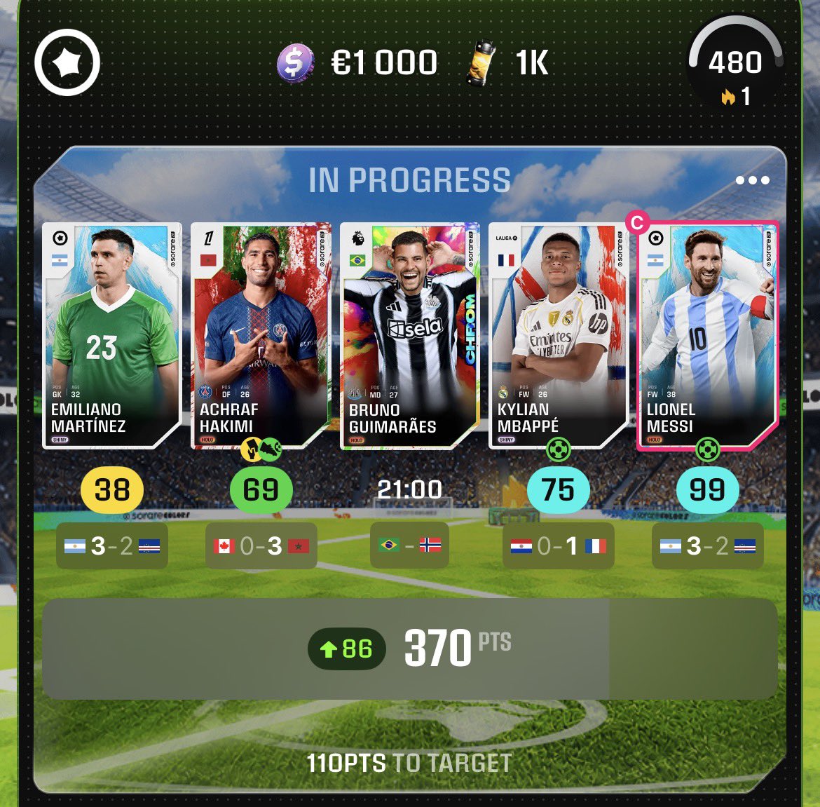 ruffuscrl's tweet photo. The other option was Maignan + Upa instead of Emi + Hakimi 💀 Need an 88 from Bruno Guimarães tomorrow https://t.co/eD3k2gUVDQ