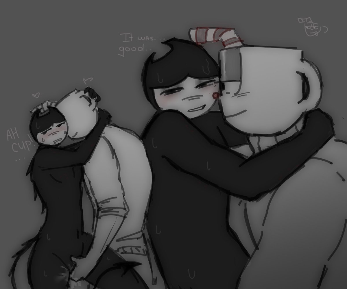 uselessritsu's tweet photo. bendystraw again #bendystraw #motm #cuphead #bendy https://t.co/j4TZ3pkttN