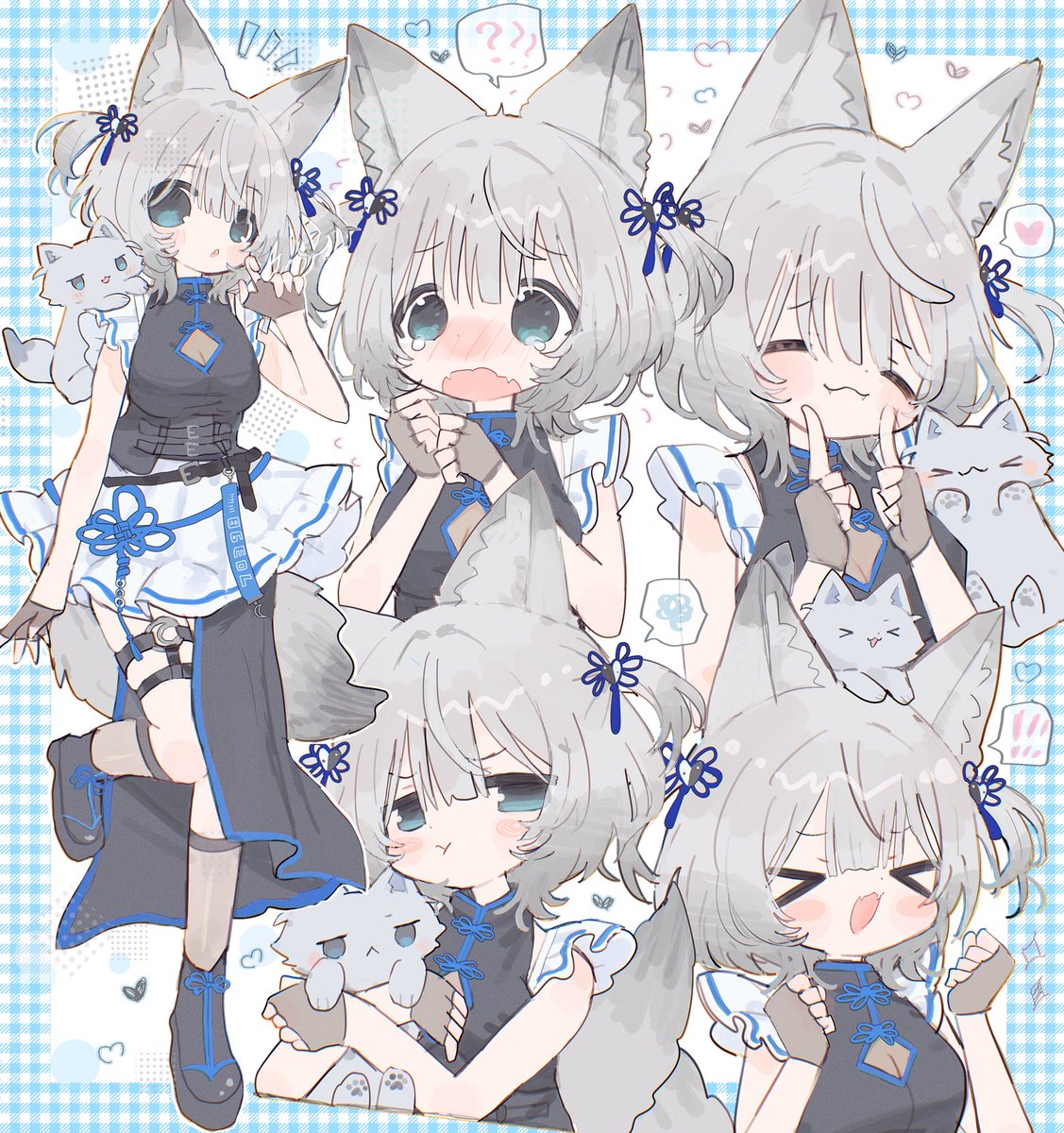 70398_'s tweet photo. 【お披露目🆕イラスト】

おはがぅ💙🐾
8:30から朝活やるよ🐾

#おはようVtuber https://t.co/BRcM9Wf3D6