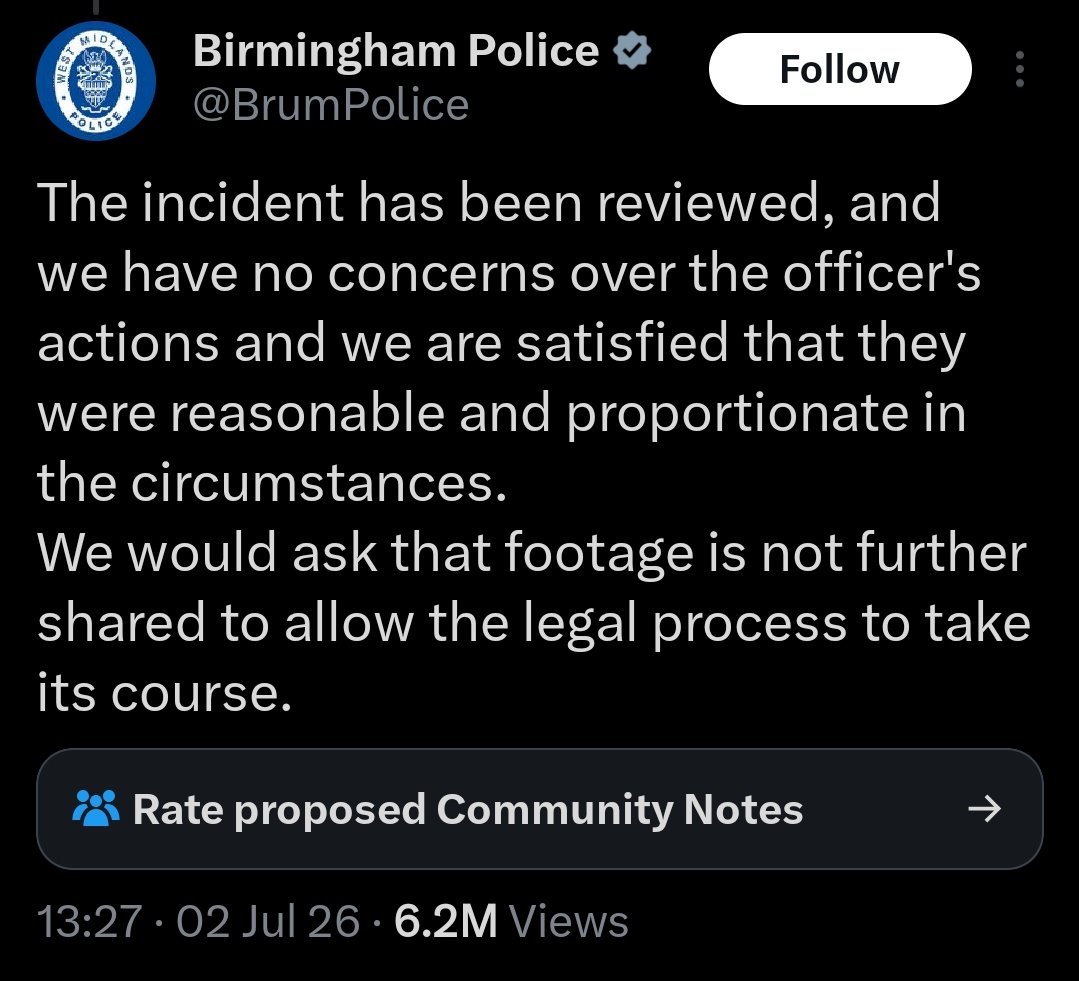 SBarrettBar's tweet photo. Right.

Birmingham Police - these people @BrumPolice 

They need to face a criminal investigation over their actions.

Now. https://t.co/S6p1rhuhu6