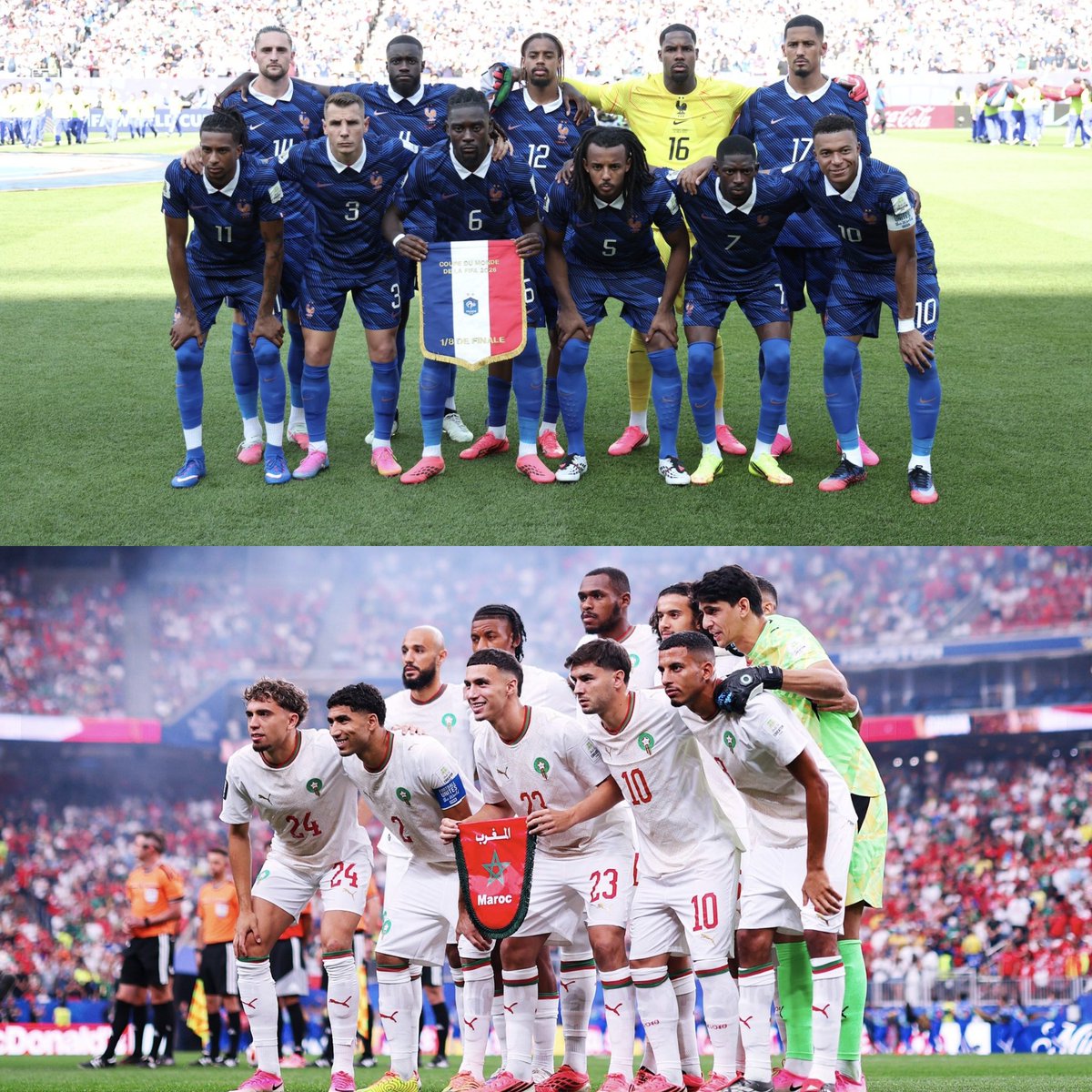 idextratime's tweet photo. ✅ RESMI : Prancis akan meladeni tantangan Maroko di babak 8 besar Piala Dunia 2026. 🇫🇷🇲🇦

Ulangan laga semifinal WC2022. 😈 https://t.co/X0cTbyFrmV
