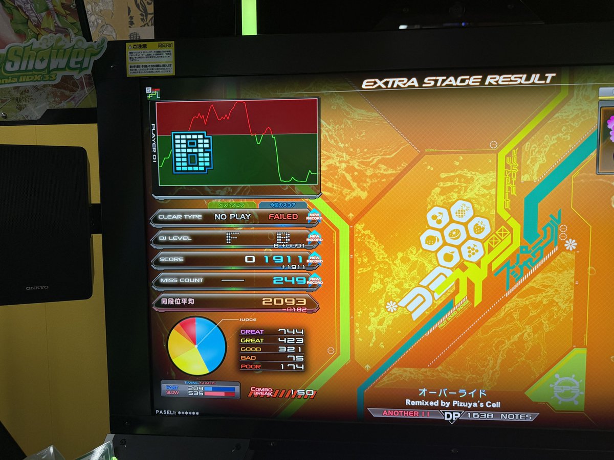 s_meme3's tweet photo. 風邪引いてる時に音ゲーはするものじゃない() https://t.co/sH7UcCOp2v