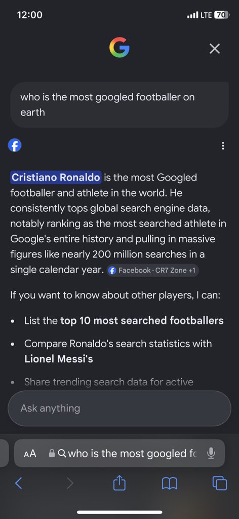 excell_ezee's tweet photo. @SirJarus You are telling me that the most googled footballer in googles 25 years history, will be forgotten because of a World Cup https://t.co/EDes3bNpcV