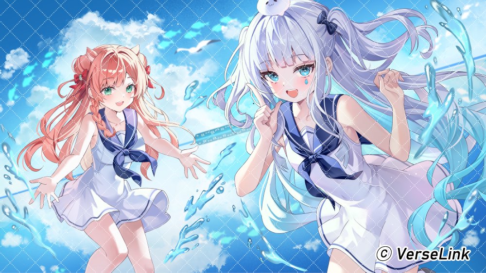 gin937's tweet photo. 【お仕事】
福栗(@Fukuri_1017) × 迷夜夜(@meiyaya0815)様の1周年記念イラストを描かせていただきました。 https://t.co/0N93yMdEmE