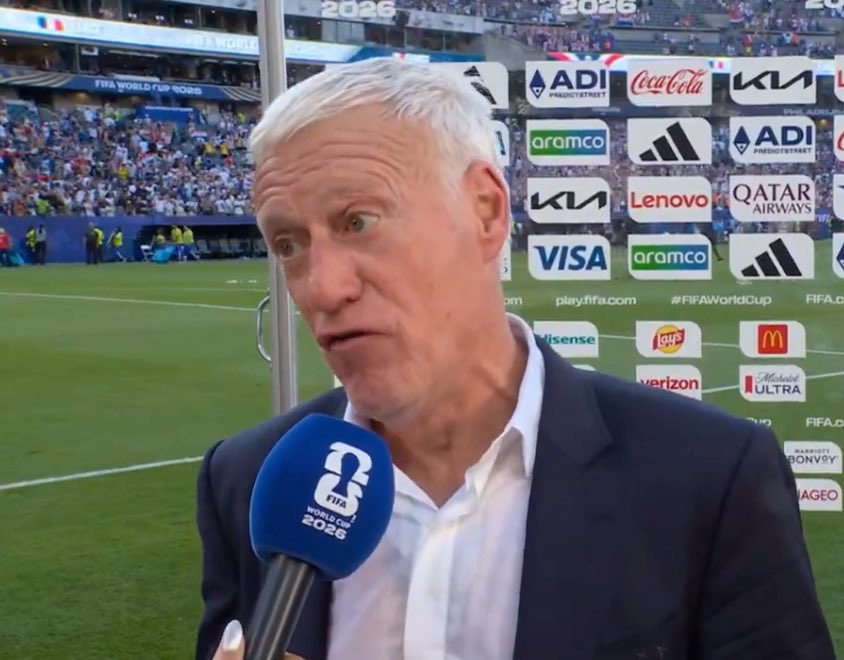 theMadridZone's tweet photo. 🚨🗣️ Didier Deschamps: "I remember in 2018, I subbed Kylian Mbappé out against Uruguay, because they were gonna RIP HIM APART.

Tonight, I asked my 2 strongest guys to PROTECT HIM for me at the end of the game, because I don't wanna lose my players." https://t.co/1nilRqboo8