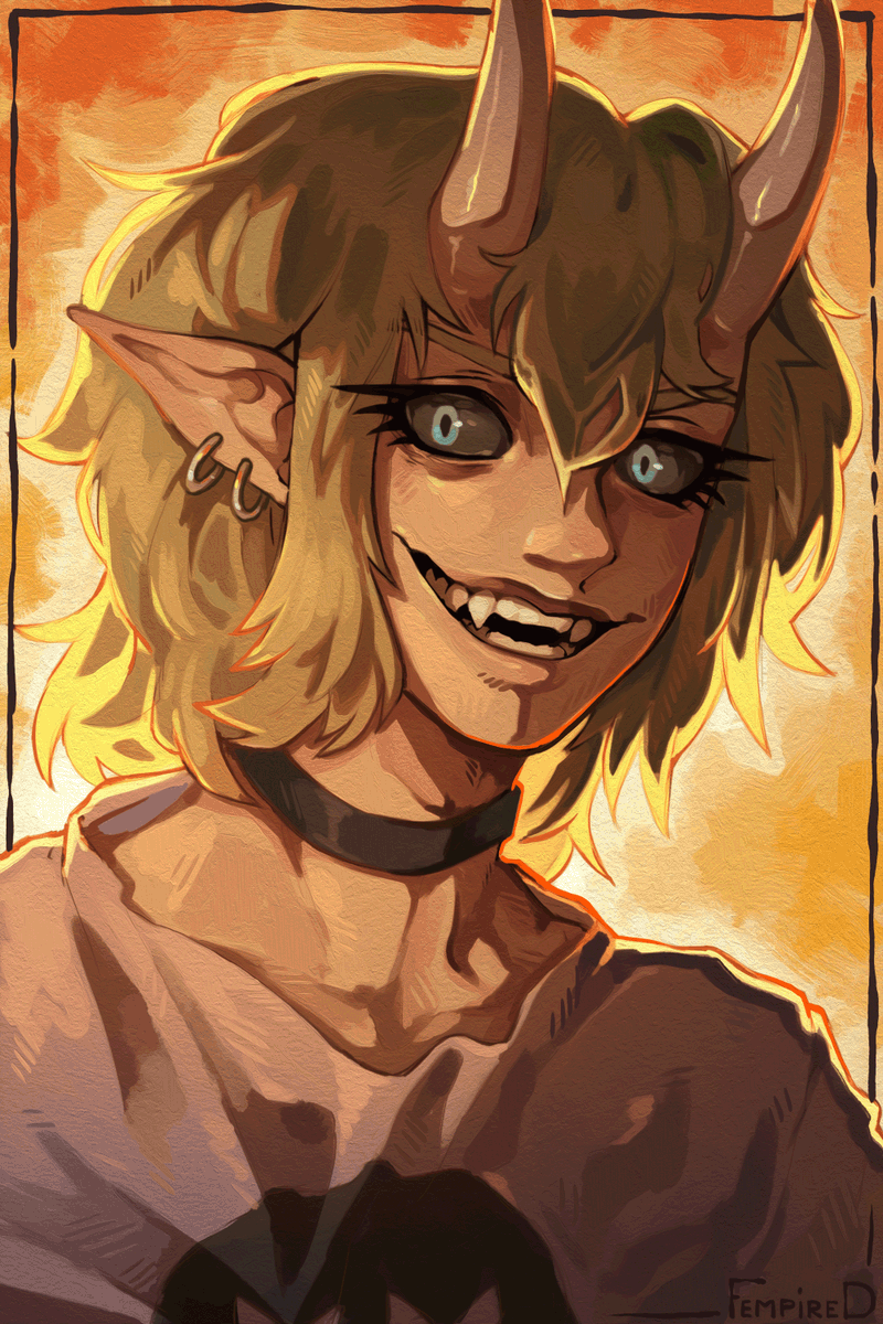 FempiredArt's tweet photo. Another attack done for #artfight ! This time for M_Nevermoor after they attacked my Elowyn <3

This is their bard #DnD character named Checkers! https://t.co/O6fR6xajID