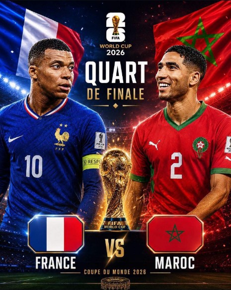 BeddaJaouad's tweet photo. 🚨 رسمياً: أسود الأطلس في صدام ناري وثأري أمام فرنسا بربع نهائي مونديال 2026! 🔥🇲🇦
🦁 المغرب يواصل كتابة التاريخ وعينه على المربع الذهبي بعد الإطاحة بكندا بثلاثية نظيفة.
🏟️ الموقعة الكبرى ستُجرى بمدينة بوسطن الأمريكية يوم الخميس القادم.
🇲🇦🇫🇷 https://t.co/1c5GYzIVtj