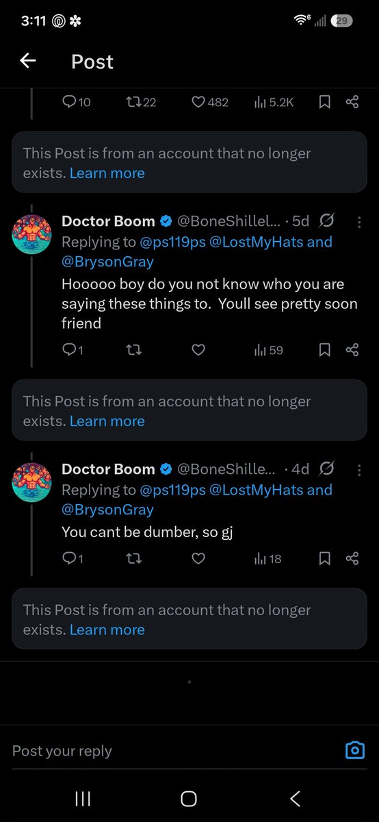 BoneShillelagh's tweet photo. Pretty funny how you watch people learn as they try to go at @LostMyHats suddenly whole accounts just go POOF https://t.co/3KLV3cQkpc