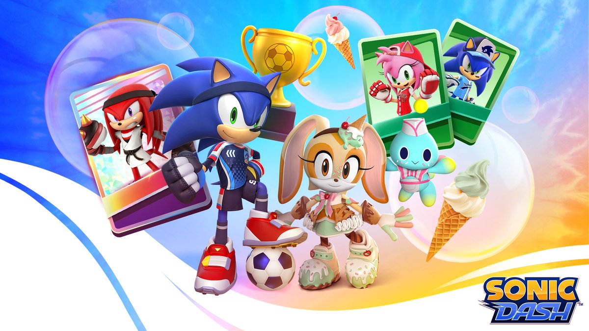 MerryKitty828's tweet photo. I reinstalled Sonic Dash after years. I had to get Cream &amp; her cute Ice Cream skin 🍦 Luckily doesn't take too long to get it 😊 https://t.co/y02rNQIFiu