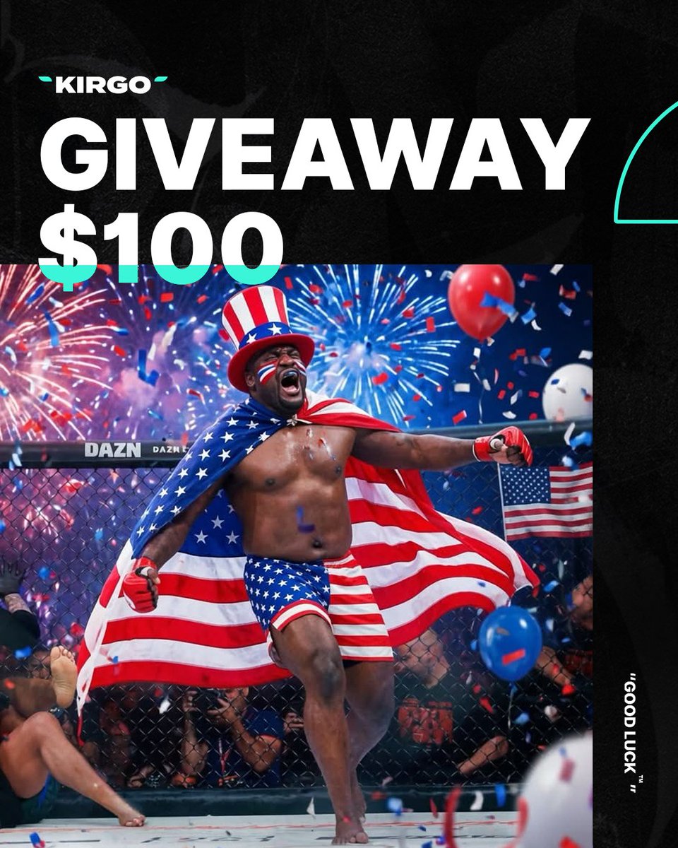 Kirgo's tweet photo. 🇺🇸4TH OF JULY GIVEAWAY🇺🇸

$100 Straight to your Kirgo Account! 💰

HOW TO ENTER ⬇️
- Follow @Kirgo
- Like this Post
- RT this Post
- Tag 1 Friend

Picking winner in 24 hours #GOODLUCK