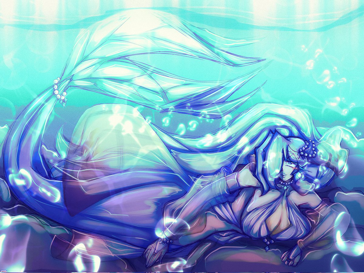 yukiroby's tweet photo. Drawing of my OC Blanka that I made back in May for Mermay 🩵✨

#artmoots #originalcharacter https://t.co/PoZ77OzRV1