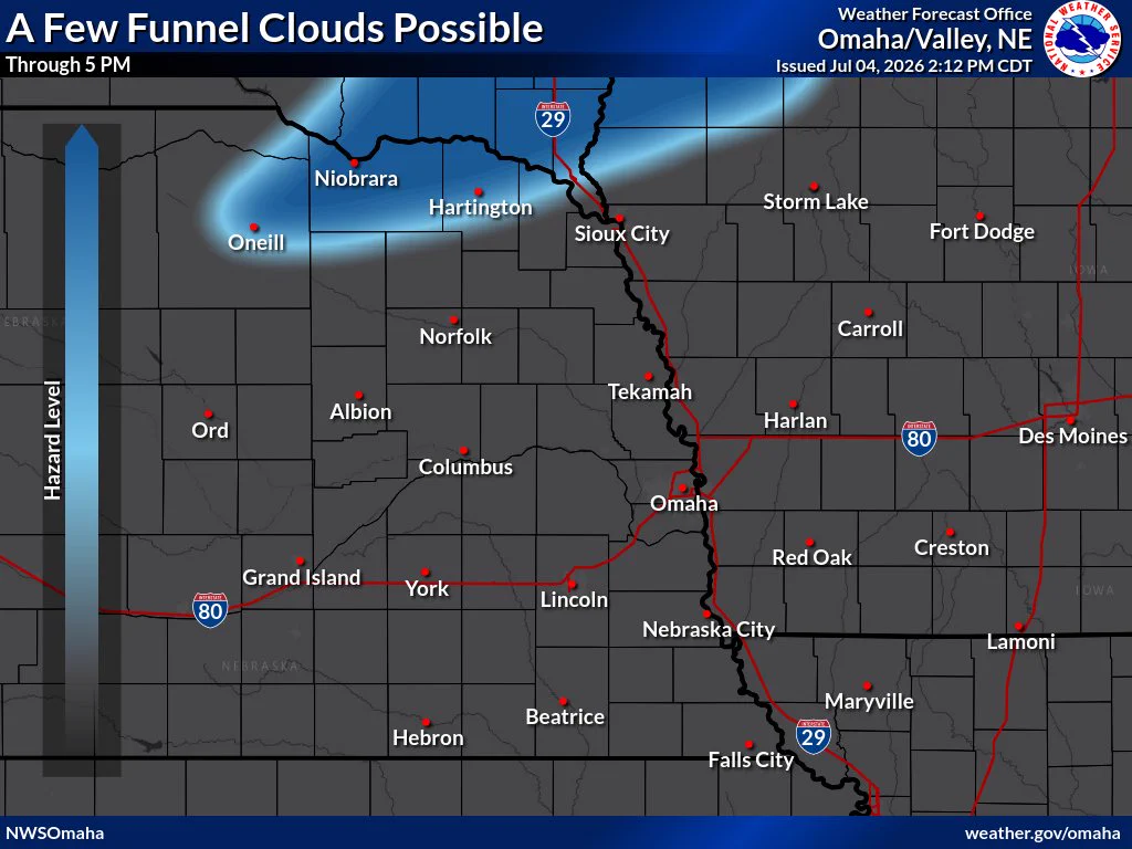 funnel clouds South Dakota July 2026